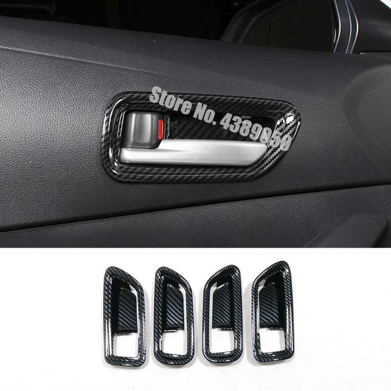 

ABS Matte/Carbon fibre For Toyota corolla E210 2019 2020 accessories Car inner door Bowl protector frame cover trim Car styling