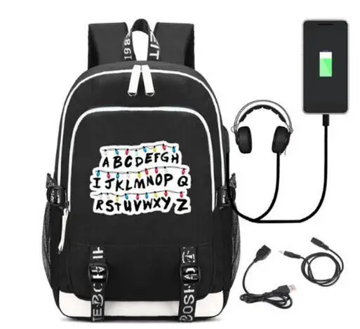 Рюкзак с USB-портом и замком для наушников | Багаж сумки