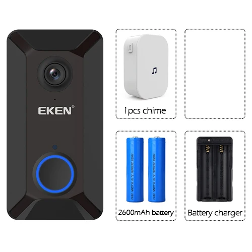 V6 Option4 720P умный дверной Звонок камера WiFi видео визуальный домофон с колокольчиком IP дверной звонок беспроводная домашняя камера безопасности от - Цвет: V6 Option4