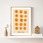 Абстрактная улыбка, грустное зло, выражение, печатный плакат, забавная Милая Картина на холсте, Настенная картина для гостиной, спальни, украшение для дома