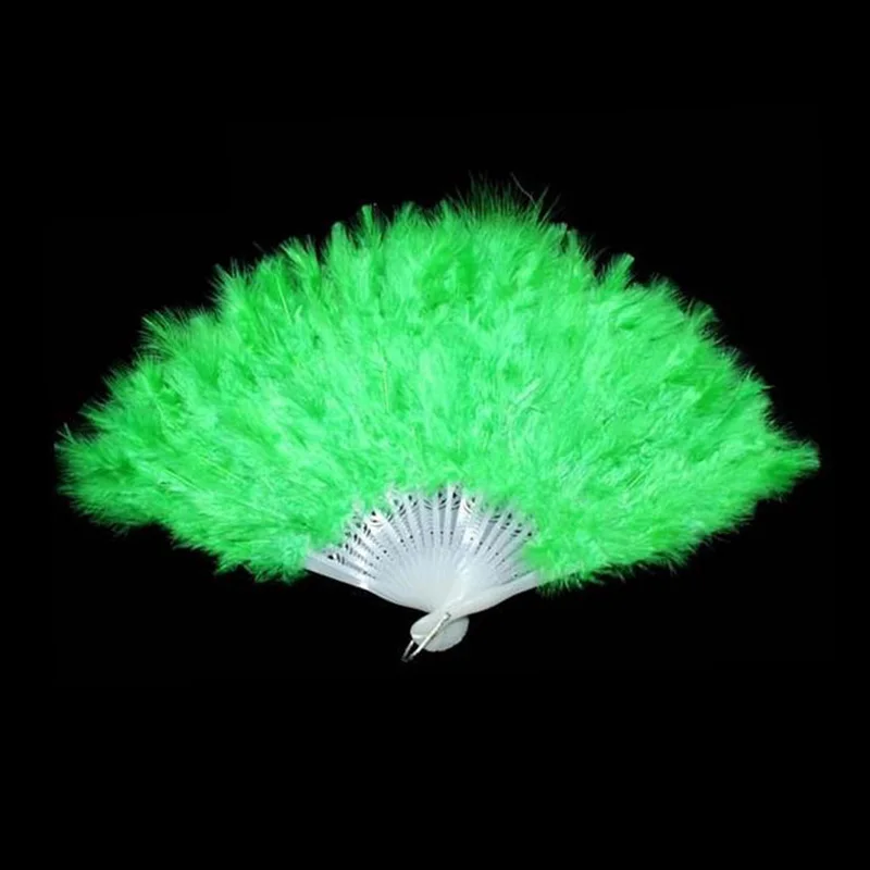 Новые вееры из перьев складные веера для танцев маскарадные костюмы женщин