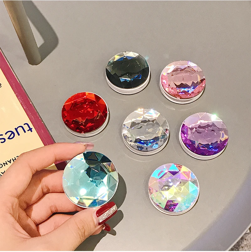 Держатель для мобильного телефона с кристаллами и бриллиантами модная круглая