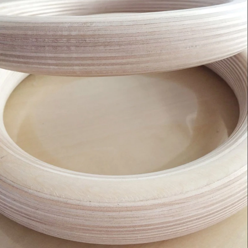 

2Pcs/Pairs Wood Wooden Ring Portable Gymnastics Rings Gym Shoulder Strength Home Fitness Training Equipment