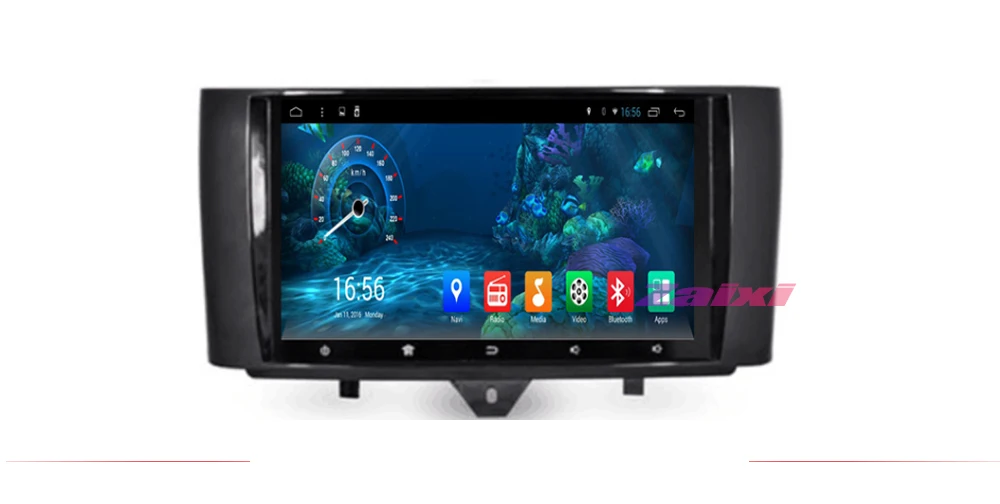 Android 2 Din Автомобильный Радио мультимедийный видео плеер Авто Стерео gps карта для Smart Fortwo 2012~ медиа Navi навигация