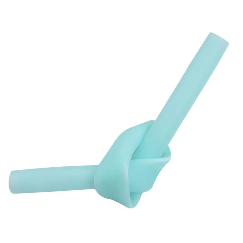 Многоразовые силиконовые питьевые гибкие соломинки с чистящими щетками и сумкой