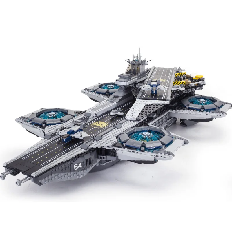 

20212996PCS Heros Series Agents of SHIELD Aircraft Carrier Model Building Blocks Legoing For Children Interesting Gifts