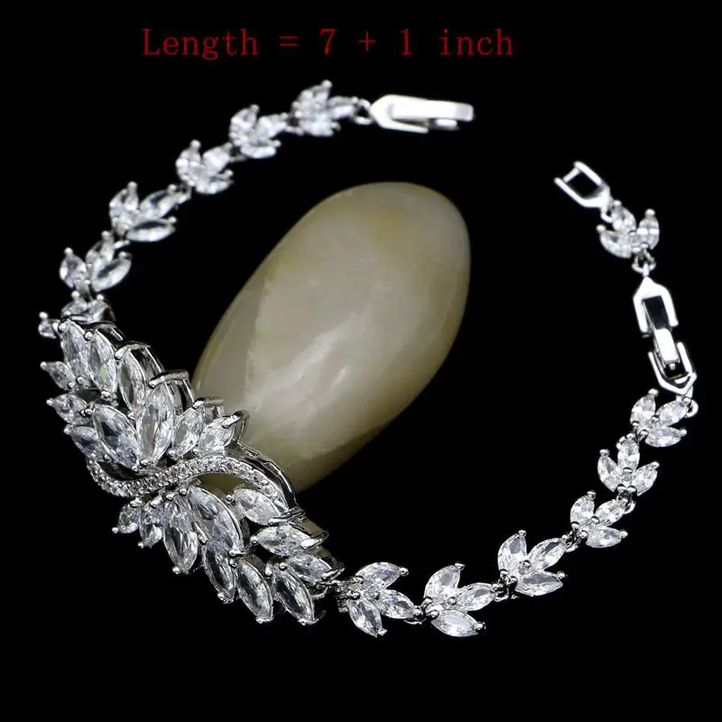 Модные наборы ювелирных изделий из чистого серебра 925 пробы свадебные комплекты