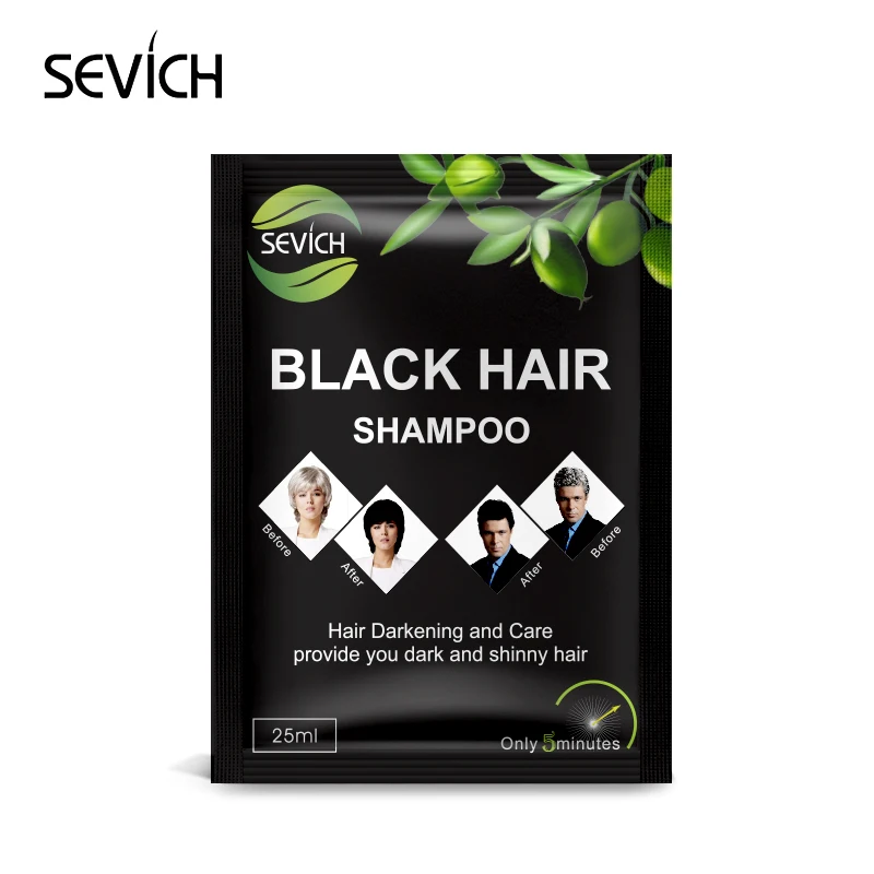 Шампунь Sevich Fast Black для волос 5 минут окрашивающий волосы в черные травы