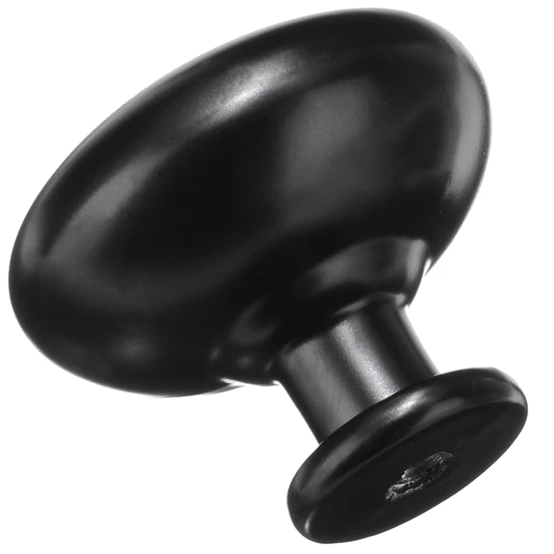 10 шт. ручки для ящика шкафа из цинкового сплава матовые черные круглые дверных