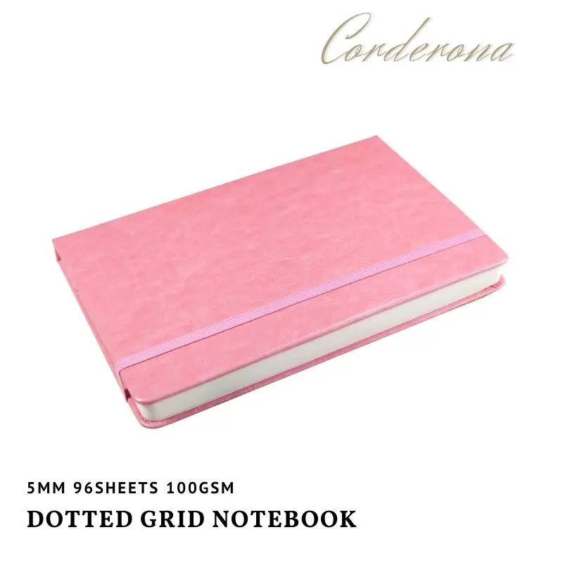 Cute Candy A5 Dotted Bullet Grid Journal Corderona Hard Cover Elastic Band Notebook