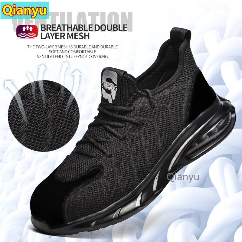 

Мужские защитные ботинки со стальным носком, Мужская защитная обувь, Рабочая обувь с защитой от прокола, спортивная обувь, дышащая защитная ...