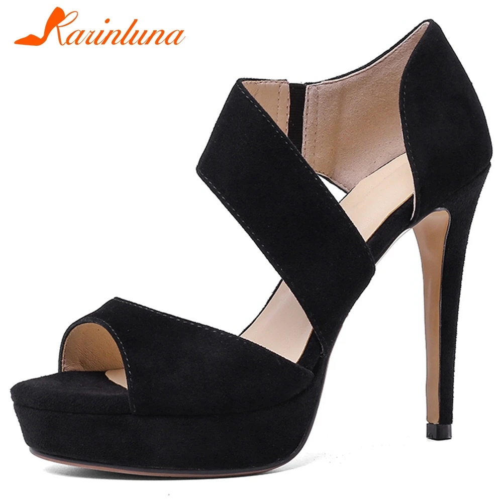 

Женские босоножки на высоком каблуке KARINLUNA, летние босоножки на платформе, без шнуровки