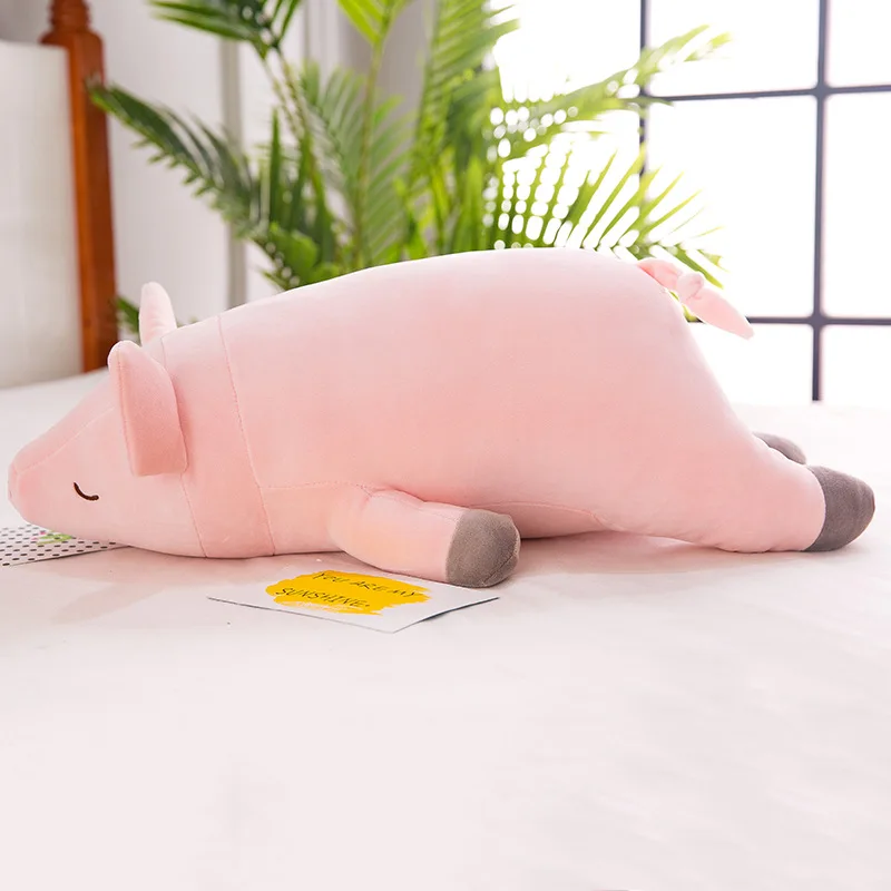 Большая мягкая подушка в виде спящей свиньи 40 100 см|Персонажи мультфильмов и кино|