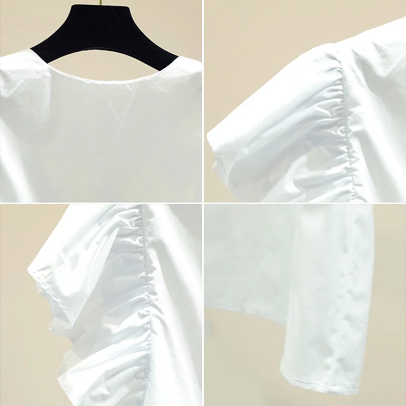 Белая футболка с короткими рукавами летняя Новинка 2019 года Корейская свободная