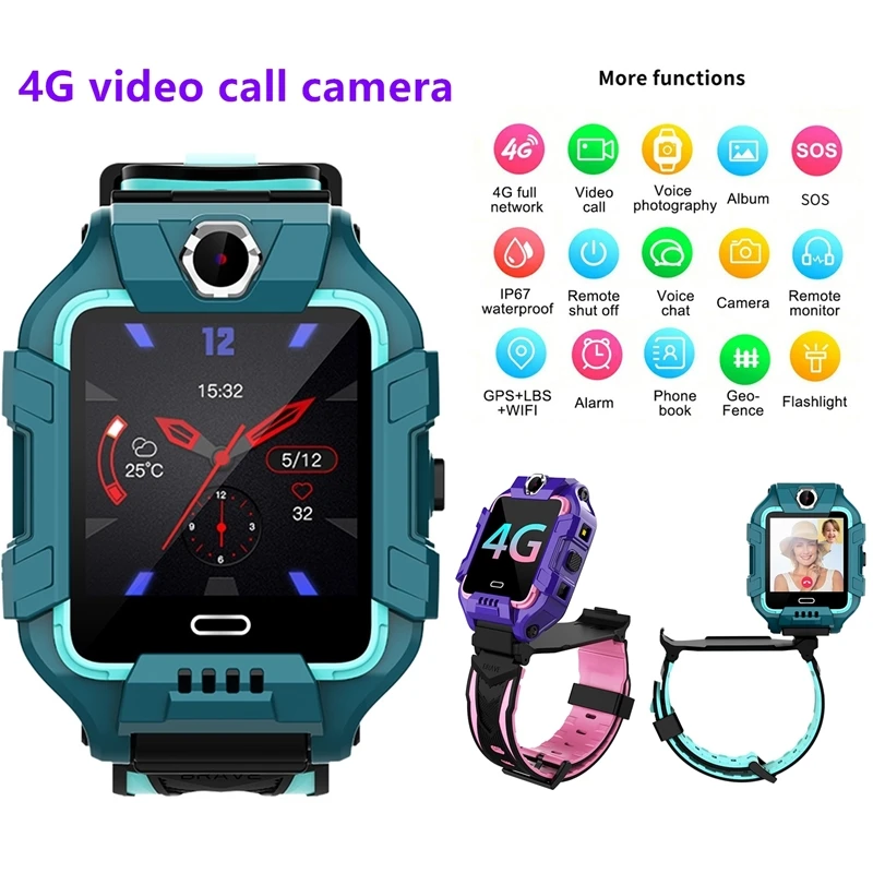 Y99A дети флип дизайн и поворот на 360 ° тела Смарт часы 4G GPS WIFI трекер SOS видео звонок
