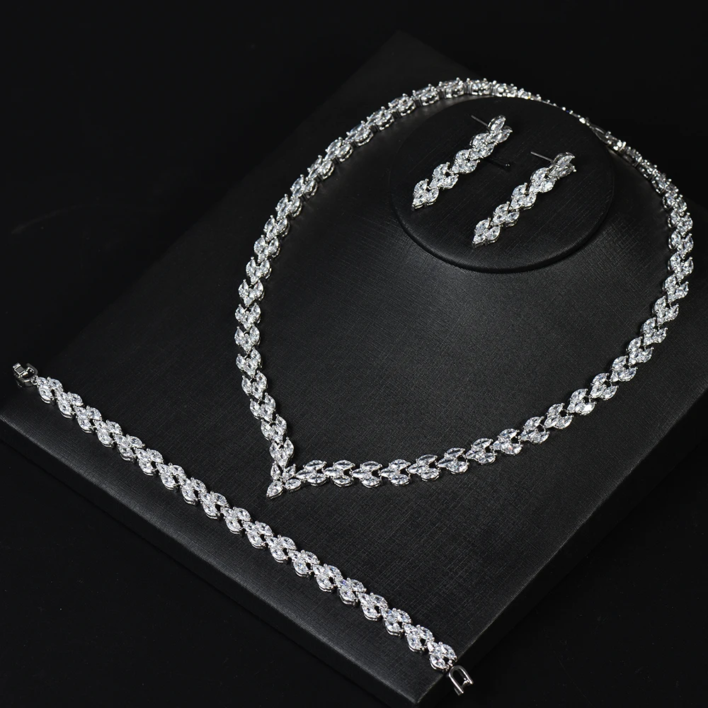 HIBRIDE Блестящий AAA кубический цирконий прозрачный в форме капли воды модный стиль