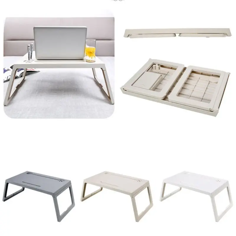 

Foldable Notebook Laptop Table Heavy Load Computer Desk Stand Breakfast Serving Bed Tray for Bedroom Study Room