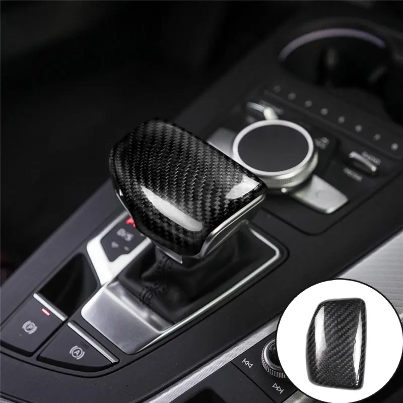 

Стайлинг автомобиля, наклейка из углеродного волокна для Audi A4, S4, RS4, A5, S5, RS5, B9, Ручка рычага переключения передач в салоне автомобиля, ручка-н...