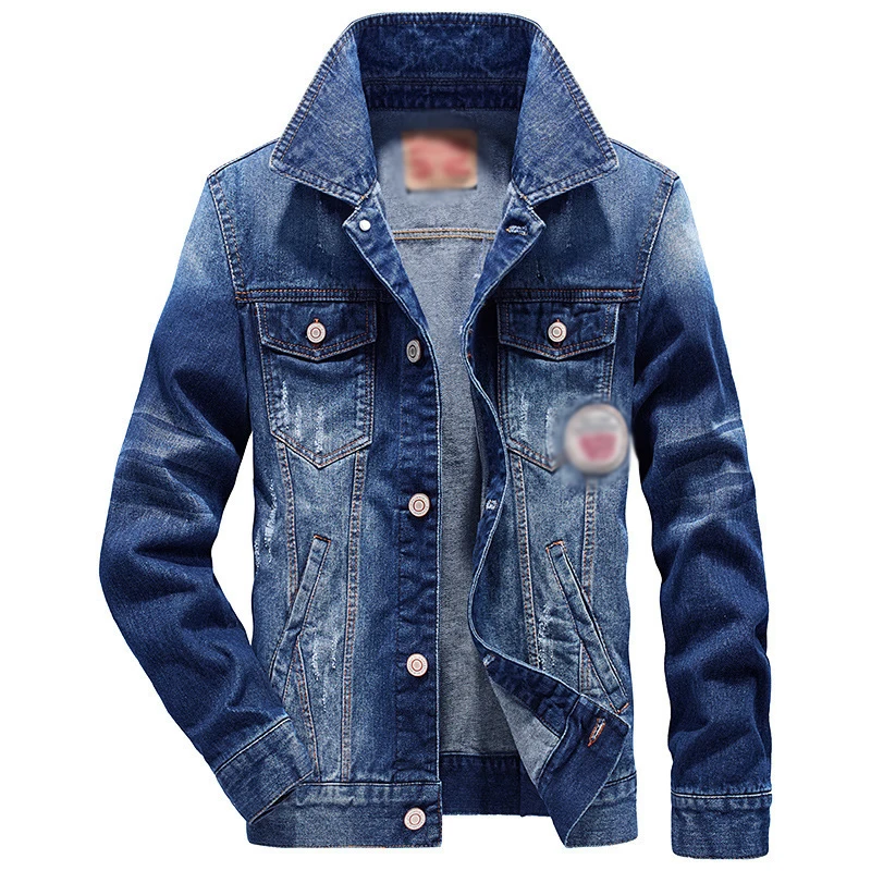 

Размера плюс; Сезон весна-осень; Новый стиль бутик, чистый хлопок, цвет синий, черный; Большие размеры; Мужская Повседневная джинсовая куртка...