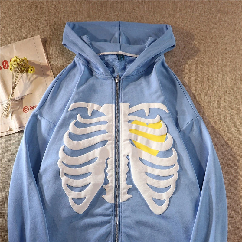 Модный Лидер продаж свитер с принтом скелета в стиле аниме для мужчин и женщин