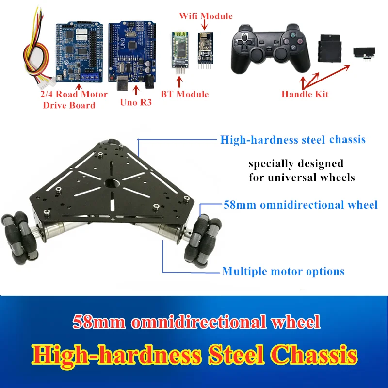 Беспроводной пульт дистанционного управления 3wd всенаправленное колесо смарт