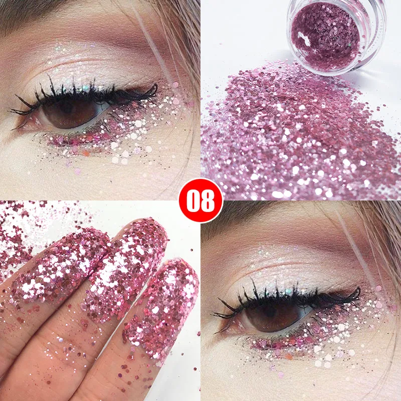 Блестящие тени для век блестки смешанный дизайн бриллиантовые яркие глаза