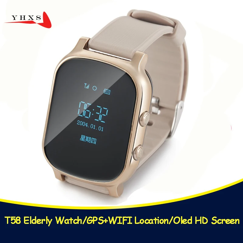 T58 Смарт ребенок безопасный OLED часы SOS Вызов GPS Wi Fi Местоположение Finder трекер для