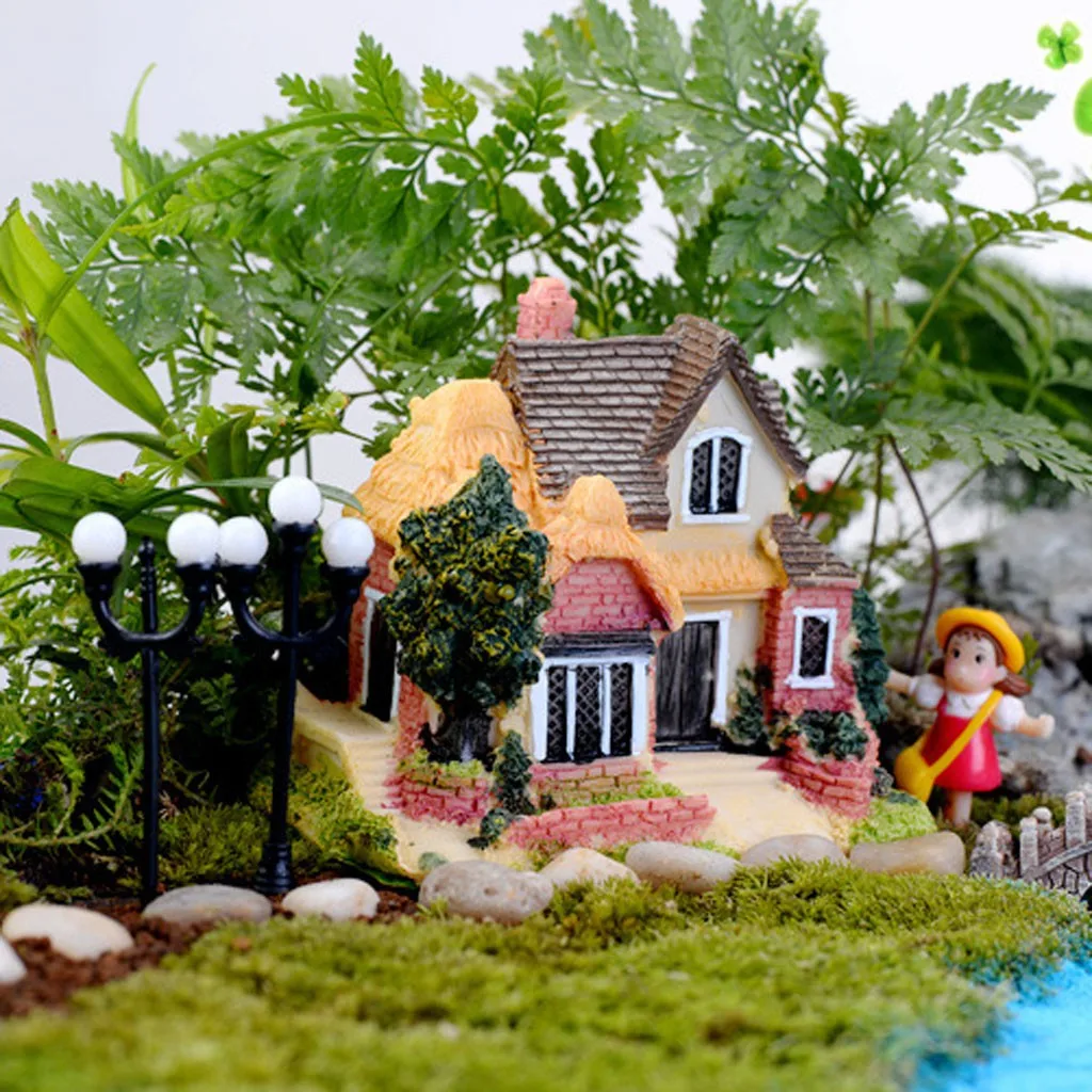 Полимерное украшение мох микроландшафт большая роскошная модель дома материал