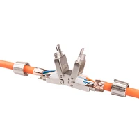 cat6a cat7 cable extender junction adapter connection box rj45 lan cable extension connector full shielded toolless