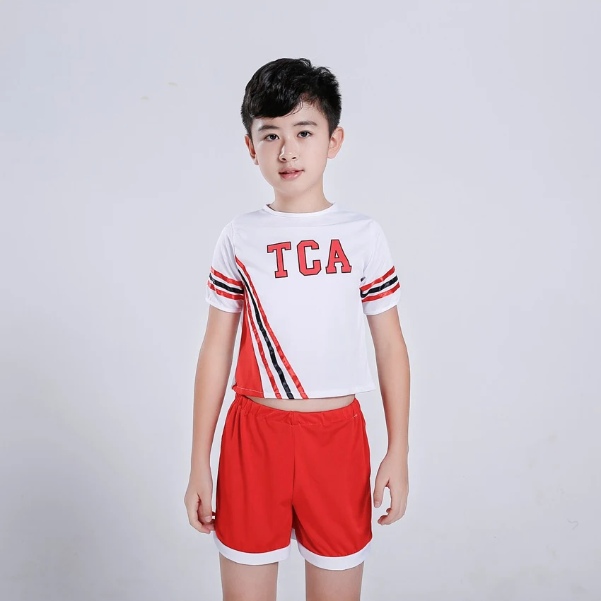 Boys set 100-170 см, детская одежда для девочек с открытыми плечами, Комплект игры, футбольные соревнования, танцевальные костюмы болельщика, Детская школьная форма - Цвет: Boys set
