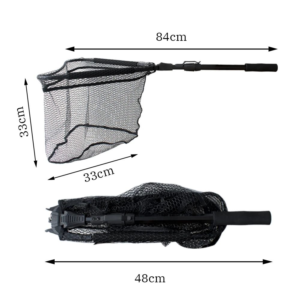 

Bestac 48-106cm Retractable Fishing Net Telescopic Foldable Special Floating Portable Rubber Landing Pole Handle Fly