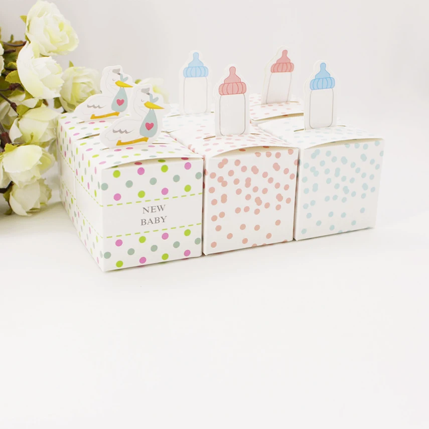 

Milk Bottle Candy Cookies Bags Kids Birthday Party Decorations Gift Bags Dot Baby Shower Supplies