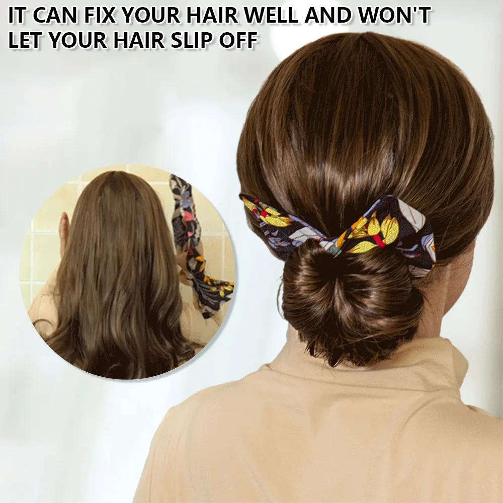 

Women Girls Hair Twist Styling Headband Summer Knotted Print Hair Accessories Multicolor French Stylish Deft Bun Vintage Party