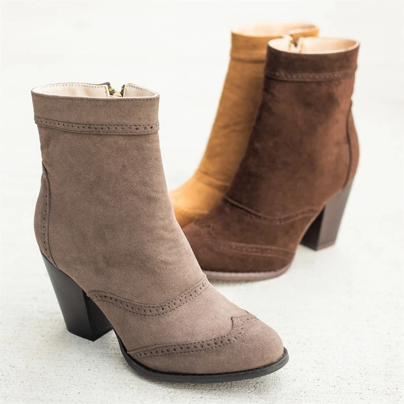 Новая женская обувь ботильоны на высоком каблуке без шнуровки зимние эластичные