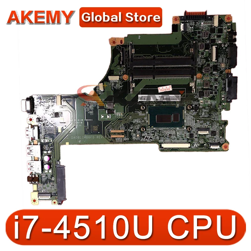 

AKEMY материнская плата для ноутбука TOSHIBA Satellite L55T-B L55-B L55T основная плата A000296880 DA0BLIMB6F0 i7-4510U процессор