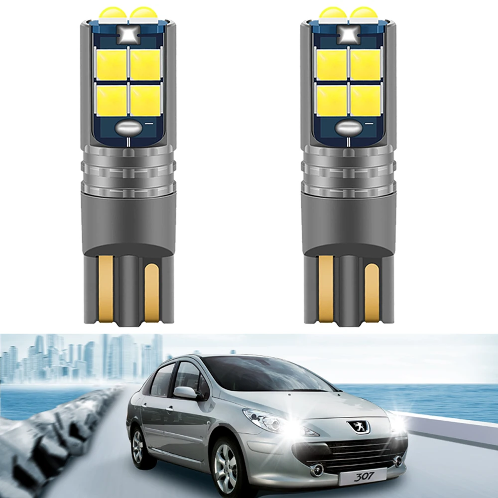 

2Pcs LED T10 W5W Canbus Super Bright Car Clearance Bulb 501 168 10SMD 3030 Car Reading Dome Lights Auto Marker Lamps Wedge