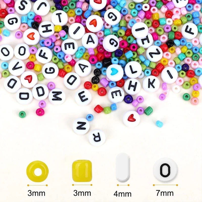 

20CF A-Z Acrylic Letter Alphabet Beads Kit DIY Bracelet Art Jewellery Making Accessories Material Charms for Necklace Earrings