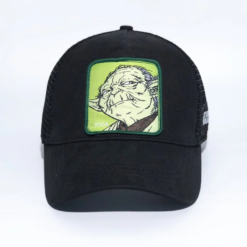 YODA Высокое качество, Вейдер, Дальнобойщик, кепка, Звездные войны, шапка, Звездные войны, унисекс, для мужчин, Дальнобойщик, кепка, косплей, бейсбольная кепка, летние шляпы для папы - Цвет: YODA