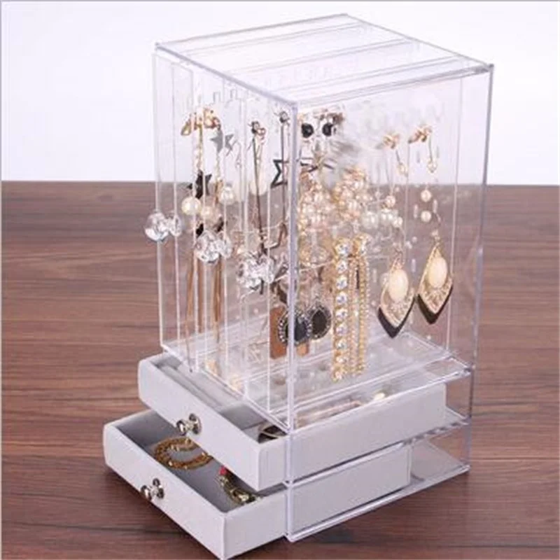 Акриловый Органайзер для ювелирных изделий ящик сережек держатель ушей