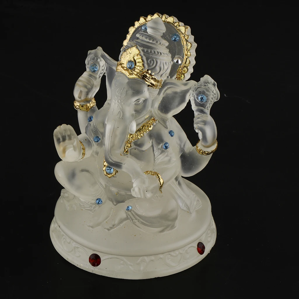 Ganesh индуистский слон статуя бога успеха прозрачная смола|Статуэтки и миниатюры| |