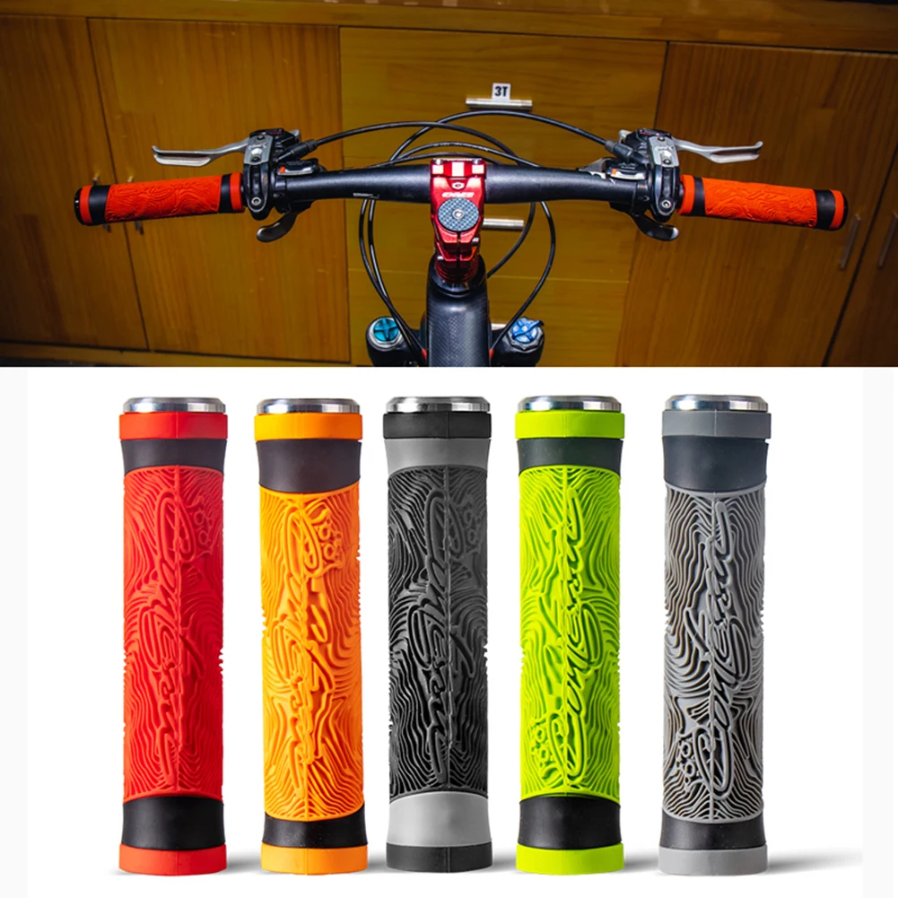 

VIP Wholesale Dropshipping Bike Handlebar Grips Non-Slip Ergonomic Design Silicone Bike Grips for MTB, BMX with Bar End Caps