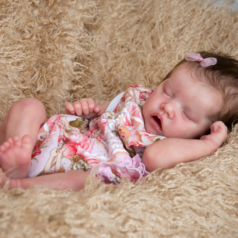 

RBG Bebe Reborn Kit 17 Inches Reborn Baby Vinyl Kit Twin A Unpainted Unfinished Unassembled Doll Parts DIY Blank Reborn Doll Kit