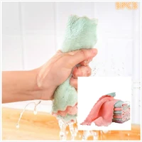 5 piece kitchen oil proof wipes high efficiency checkered wipes cleaning cloths household dishwashing cleaning towels