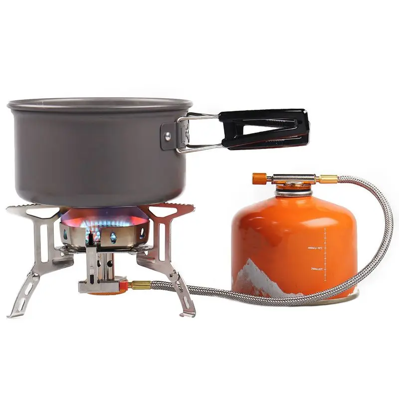 Ветрозащитная уличная газовая горелка походная плита зажигалка Туристическое