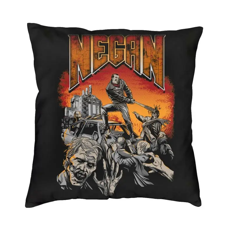 

The Walking Dead Square Pillow Case Home Decorative Negan Zombie Cushion Cover Throw Pillow Case For Living Room Double-sided