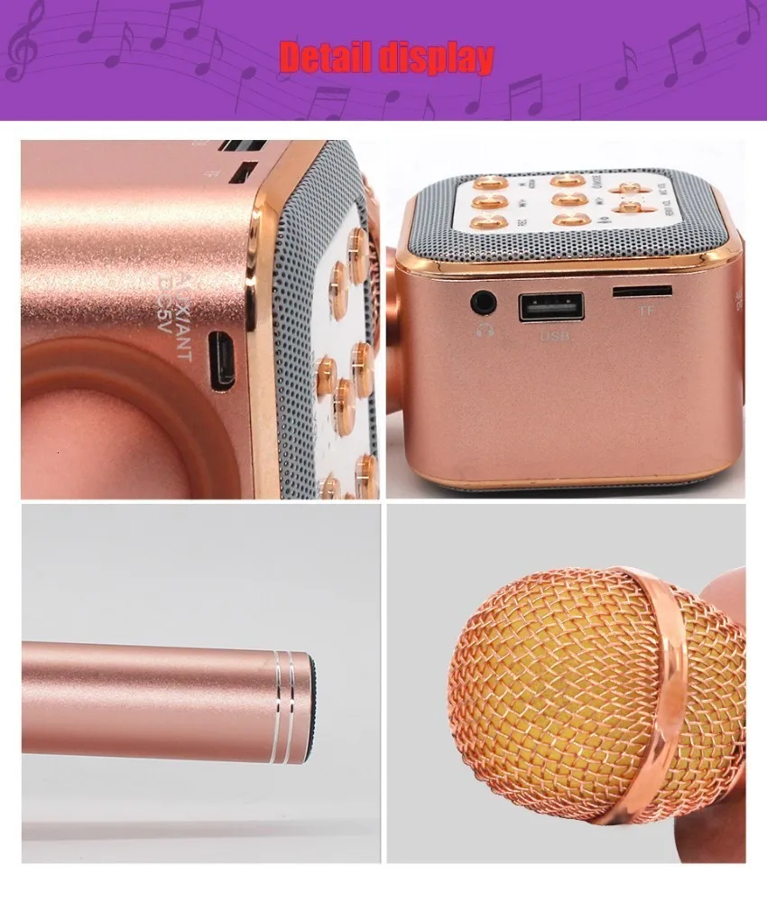 WS-1818 беспроводной Bluetooth ручной микрофон динамик с коробкой светодиодные микрофоны для онлайн классной комнаты учителя VIPkids детей