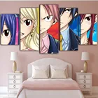 5 шт. плакат на холсте с изображением сказочного хвоста, домашний декор для гостиной, настенный плакат с изображением животных