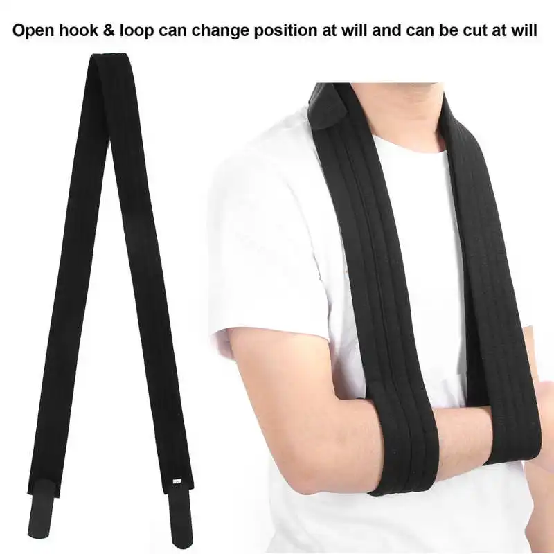 

Adjustable Immobilizer Wrist Elbow Forearm Support Belt Breathable Fractured Sprain Arm Strap Shoulder Dislocation Brace Black