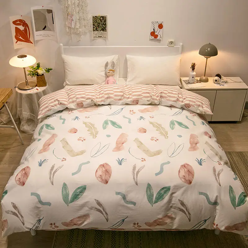 

1 шт., однотонный двухсторонний чехол в полоску для спальни