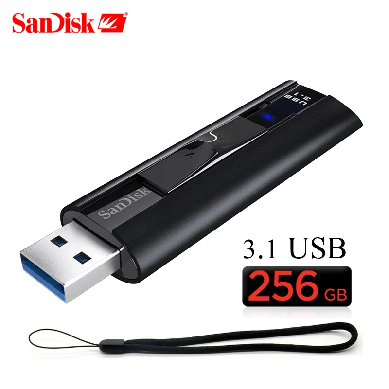 SanDisk USB 3 1 Usb флеш накопитель 128 GB Экстремальный PRO 256GB memoria Flash CZ880 U disco 420 МБ/с. para PC|USB